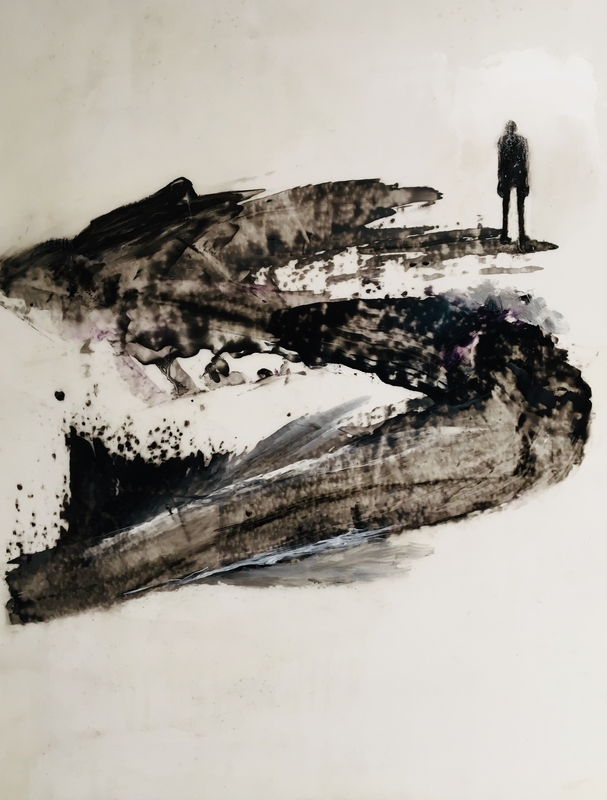 Untitled oil on mylar 27”x21”